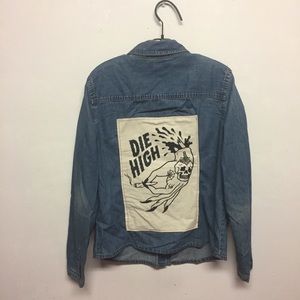 Vintage 90s Punk Old Navy Soft Denim Die High Top